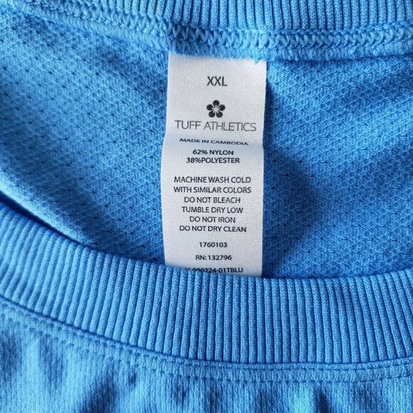 NWT - Tuff Athletics Blue Women's Seamless Crew Neck Stretch Tank Top – Size XXL - Picture 2 of 5